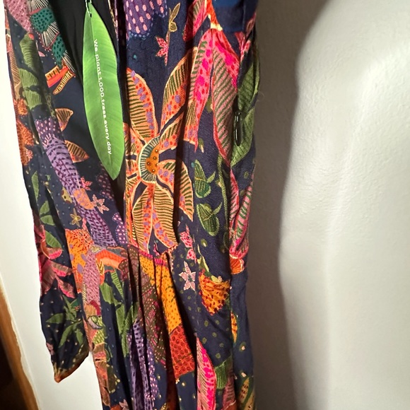 BNWT Farm Rio Cool Macaw Navy Maxi dress navy blue - Picture 3 of 9